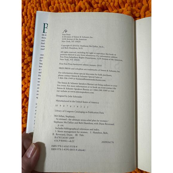 So Stressed: The Ultimate Stress-Relief Plan for Women Hardcover 2009 McClellan - Picture 3 of 4